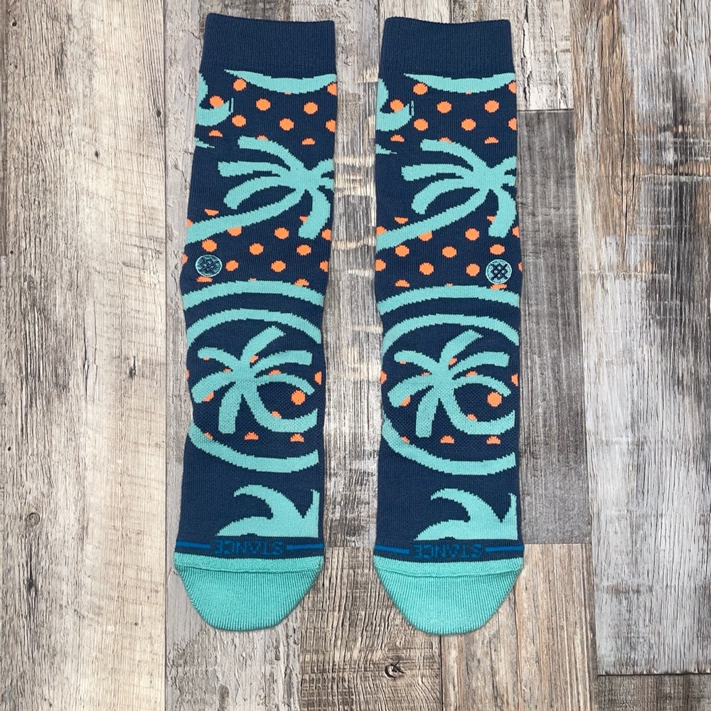 Blue and Teal Palm Tree Stance Socks
